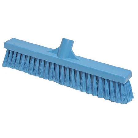 Remco 2 x 16 in Sweep Face Broom Head, Soft, Synthetic, Blue 31783