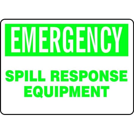 Accuform Emergency Spill Response Equipment, 14" W x 10" H, Rectangle, Aluminum, MCHL907VA MCHL907VA