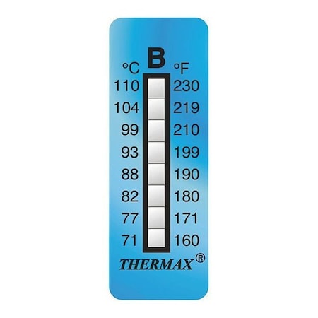 Thermax Temp Indicator, Strip, Blue, 10PK 80609