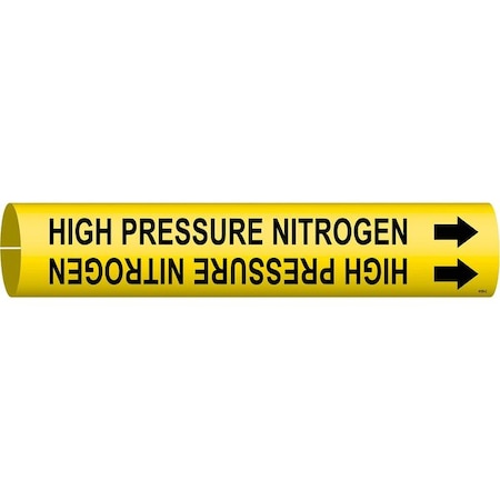 Brady Pipe Marker, High Pressure Nitrogen, Yel, 4195-C 4195-C