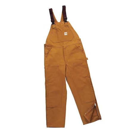 Carhartt Flame-Resistant Quilt-Lined Duck Bib Overalls for Men - Carhartt Brown
