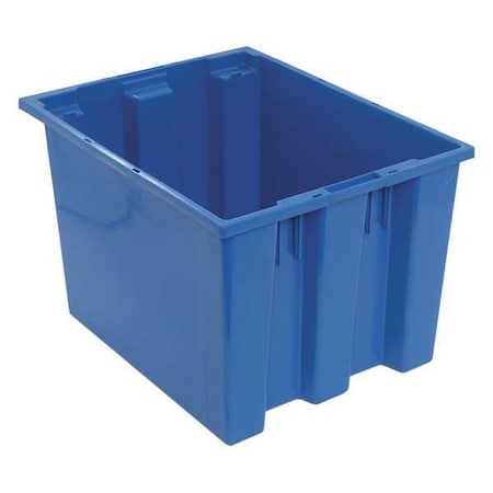 Quantum Storage Systems Stack & Nest Storage Container, 12.7 gal, 19-1/2 in L x 15-1/2 in W x 13 in H, Blue, Polypropylene SNT195BL