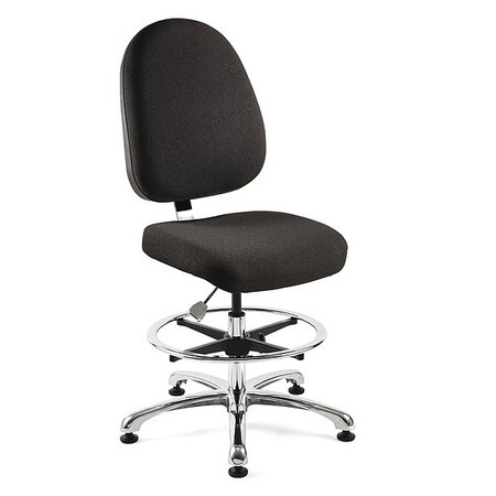 Bevco Fabric Task Chair, 19" to 26-1/2", No Arms, Black 9350L-S-BKF