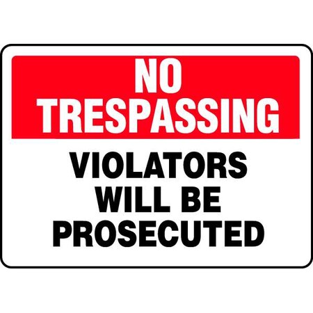 Accuform Admittance Sign, 10 in H, 14 in W, Aluminum, Rectangle, English, MATR900VA MATR900VA