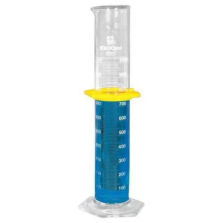 Sibata Graduated Cylinder, 1000mL, Glass, Clr, PK2 2351-1000