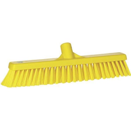 Remco 16 in Sweep Face Broom Head, Soft/Stiff Combination, Synthetic, Yellow 31746