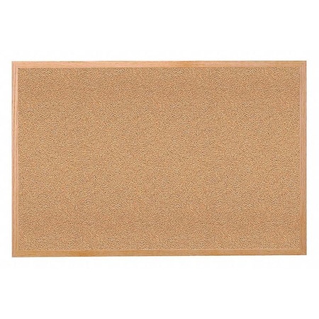 Ghent Cork Bulletin Board 60x48", Wood Frame WK45