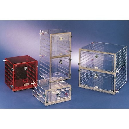 Plas-Labs Desiccator, Clear, 12 In. x 12 In x 24 In 861-CG