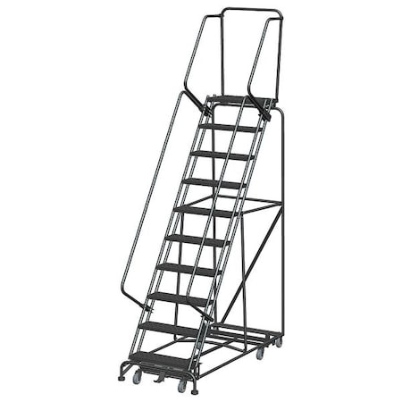 Ballymore 133 in H Steel Rolling Ladder, 10 Steps, 450 lb Load Capacity WA103214P