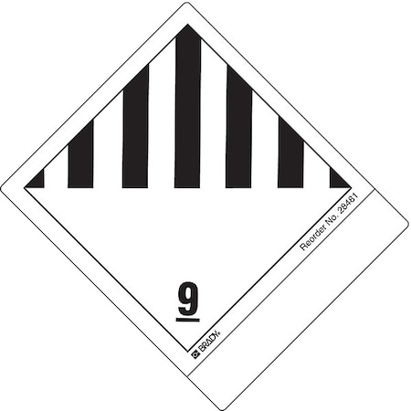 Brady 4" x 4-1/2" Shipping Labels, Blank, Paper, Pk100 28481LS