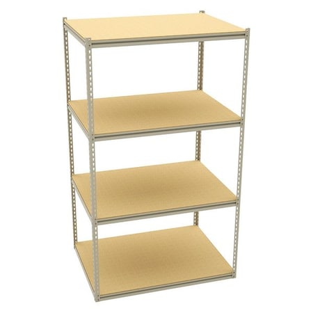 Tennsco Boltless Shelving Unit, 36-5/8"D x 48-5/8"W x 84"H, 4 Shelves, Steel ZV7-4836S-4D SAND
