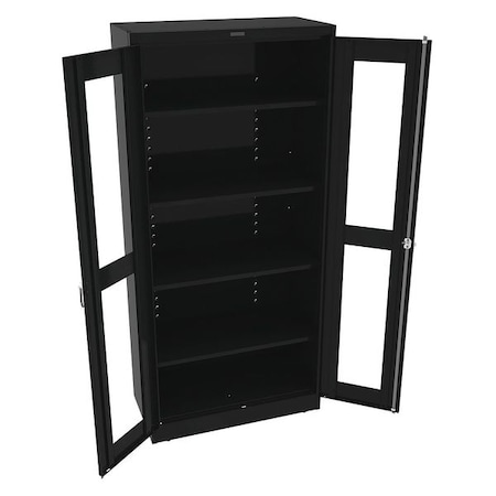 Tennsco 22 ga. Steel Storage Cabinet,  36 in W,  78 in H,  Stationary CVD1870 BLACK