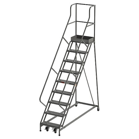 Ega 11 ft H Steel Rolling Ladder, 9 Steps, 450 lb Load Capacity CA-Z056