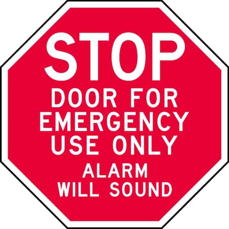 Lyle Emergency Exit Sign, 6" x 6", Aluminum, 6 in W, 6 in H, Aluminum, Red ST-017-6HA
