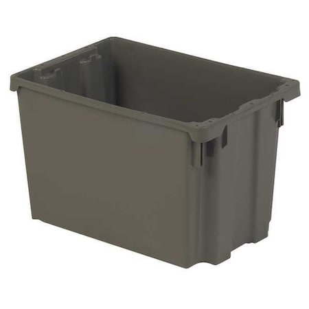 Lewisbins Hang & Stack Storage Bin, Plastic, Gray, 12 1/8 in H, 13 in W, 19 1/2 in L SN2013-12 GREY