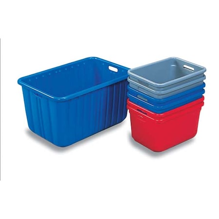 New England Plastics Storage Container, Fiberglass Reinforced Composite, Blue, 10 in H, 12-1/2 in W, 18 in L H-1812-10 BLUE