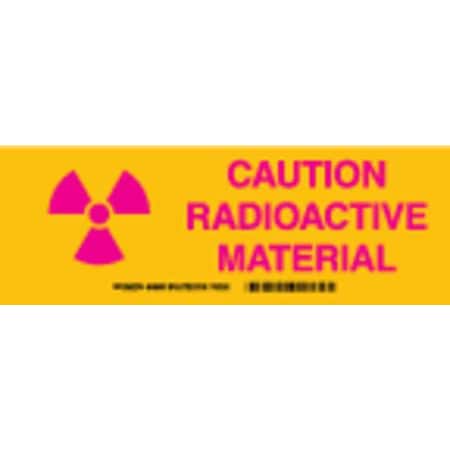 Brady Radiation & Laser Sign, 3 1/2 in H x 10 in W, Aluminum, Rectangle 46849