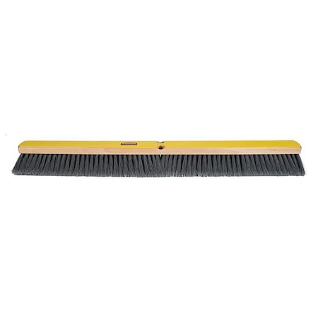 Rubbermaid Commercial 36 in Sweep Face Push Broom, Synthetic, Gray FG9B0400GRAY