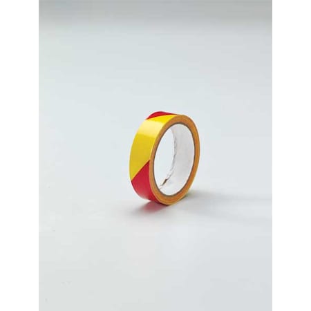 Zoro Select Floor Marking Tape, vinyl, No Legend, Magenta, Yellow, 1 in W., 5 mil Thickness 9WRC5