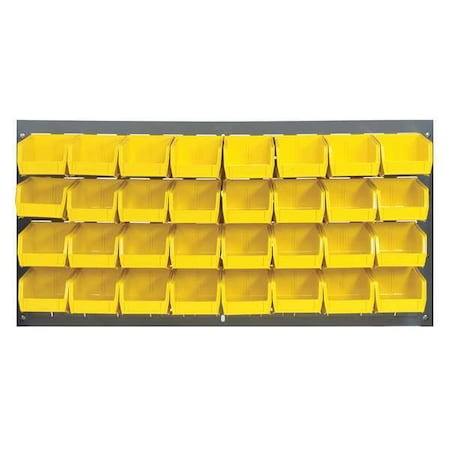 Quantum Storage Systems Steel Louvered Panel, 36 in W x 1/4 in D x 20 in H, Gray QLP-3619-220-32YL