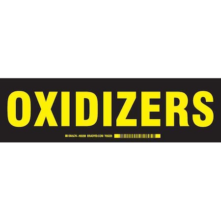 Brady Cabinet Label, 3-1/2 In. H, 12 In. W, 60298 60298