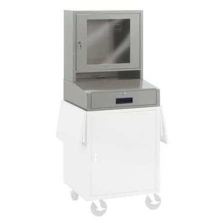 Zoro Select Monitor Cabinet, 24 x 9 x 19-1/4 In, Gray CSC6625AGY