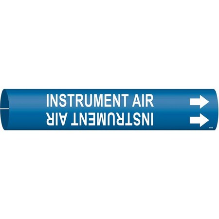 Brady Pipe Mrkr, Instrument Air, 1-1/2to2-3/8 In, 4089-B 4089-B