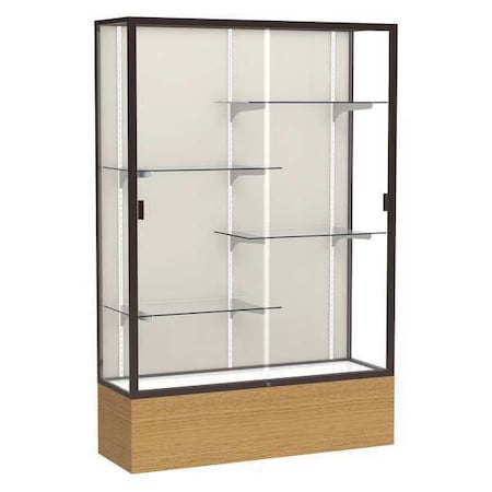 Ghent Display Case, Autumn Oak, 72X48X16", Depth (In.): 16 2074PB-BZ-AK