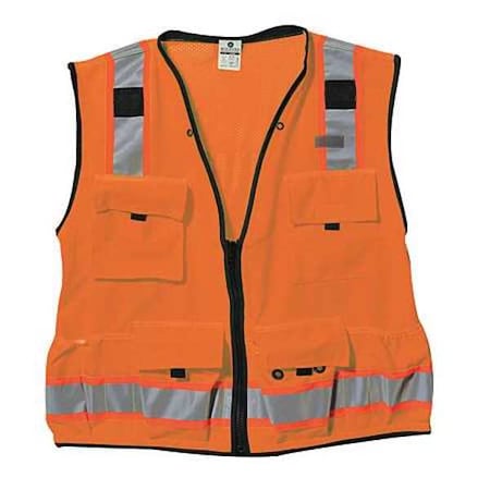 4XL Class 2 High Visibility Vest, Orange