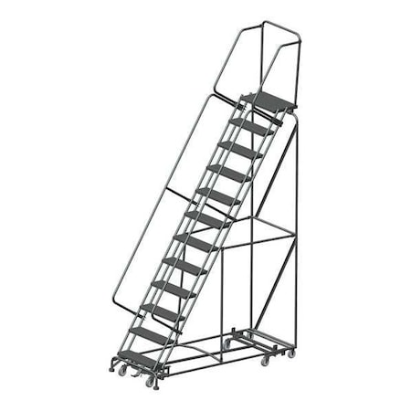 Ballymore 153 in H Steel Rolling Ladder, 12 Steps, 450 lb Load Capacity WA-AD-123214P