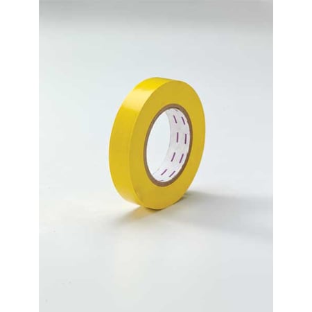 Zoro Select Safety Warning Tape Vinyl Yellow, 1" W x 180 ft. L, 5 mil Thick 9X189