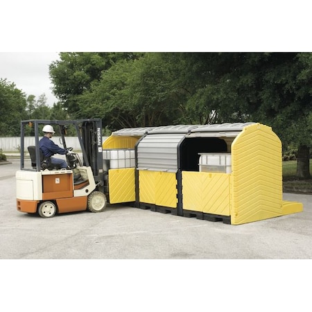 Ultratech Spill Pallet, 355 gal Spill Capacity, 0 Drums, 9,000 lb Load Capacity, Polyethylene 1166