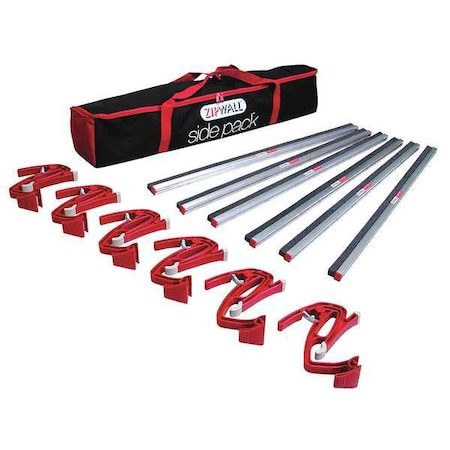 Zipwall ZipWall Side Pack Kit, With 3 Rail Bar SDPK