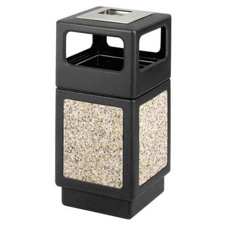 Safco Ash/Trash Can, 38 gal., Black 9473NC