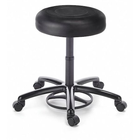Cramer Round Stool, Height Range 23", Urethane Skin Black RS0F1-292-2