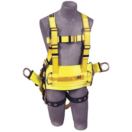3M Dbi-Sala Delta(TM) Full Body Harness, XL, 420 lb., Mating Chest/ Tongue Leg Straps 1106107