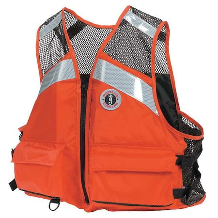 Mustang Survival Life Jacket, L/XL, Orange MV1254T1-2-L/XL-216