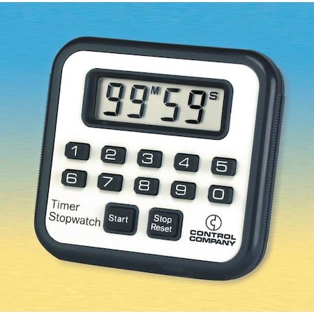 Traceable Timer/Stopwatch, Digital, 3/8 In. LCD 7010