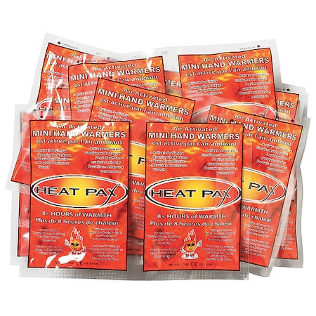 Techniche Hand Warmer, Up to 8 hr, Air-Activated, 137  Degrees F Avg. Temp., 10 PK 5553