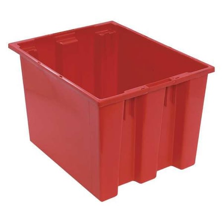 Quantum Storage Systems Stack & Nest Storage Container, 12.7 gal, 19-1/2 in L x 15-1/2 in W x 13 in H, Red, Polyethylene SNT195RD