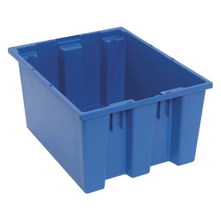 Quantum Storage Systems Stack & Nest Storage Container, 9 gal, 19-1/2 in L x 15-1/2 in W x 10 in H, Blue, Polyethylene SNT190BL