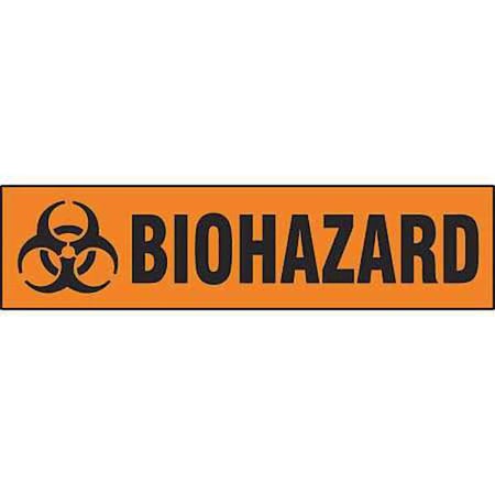 Brady Sign, Biohazard, Polyester, 12 in W, 3 1/2 in H 17753SLS
