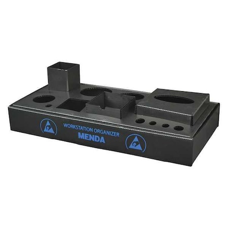 Menda Workstation Organizer, 16 In, Poly, 7 Comp 35873