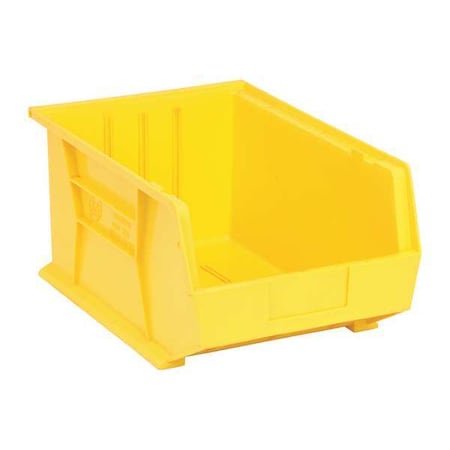 Quantum Storage Systems Hang & Stack Storage Bin, Polypropylene, Yellow, 8 in H, 11 in W, 16 in L QUS255YL