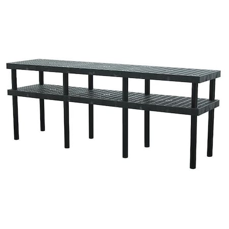 Zoro Select Workbenches, High Impact Plastic, 96" W, 36" Height, 1350 lb., Straight W9624