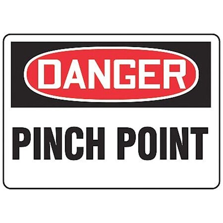 Accuform Danger Sign, 10 in Height, 14 in Width, Plastic, Rectangle, English MEQM138VP