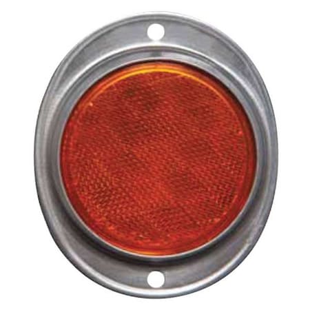 Zoro Select Color Reflector, Oval, Amber, 4-21/32" L 70-0030-02