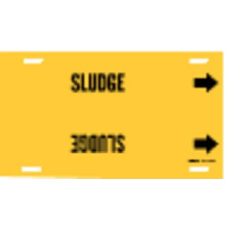 Brady Pipe Marker, Sludge, Yellow, 6 to 7-7/8 In 4273-F