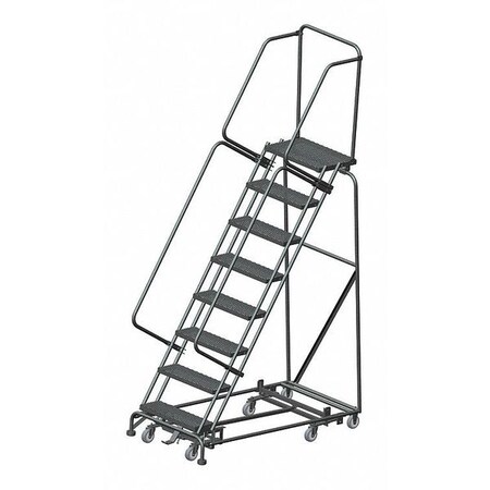 Ballymore 113" H Steel Rolling Ladder, 8 Steps, 450 lb. Load Capacity WA-AD-083214X