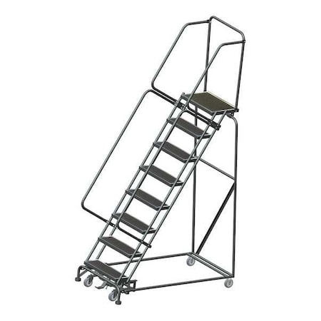Ballymore 113 in H Steel Rolling Ladder, 8 Steps, 450 lb Load Capacity WA083214R
